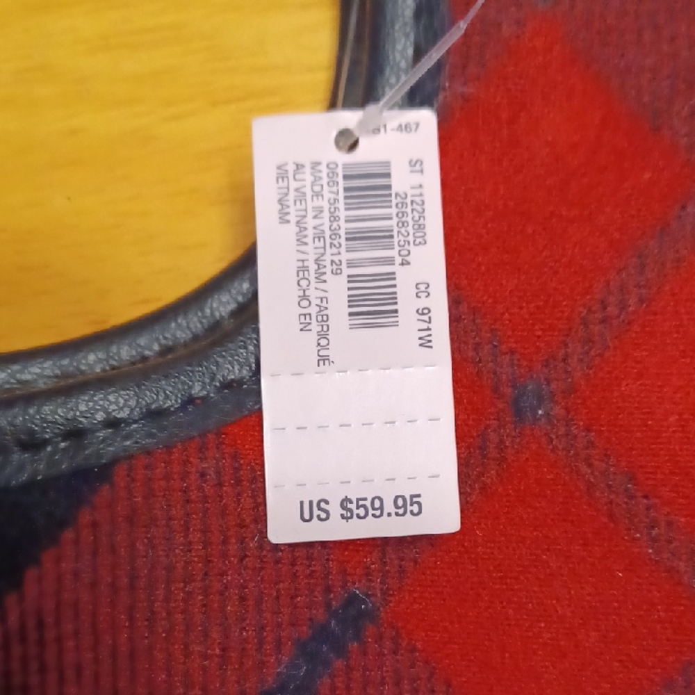 Victoria's Secret Red and Black Checkered Tote - Picture 3 of 8